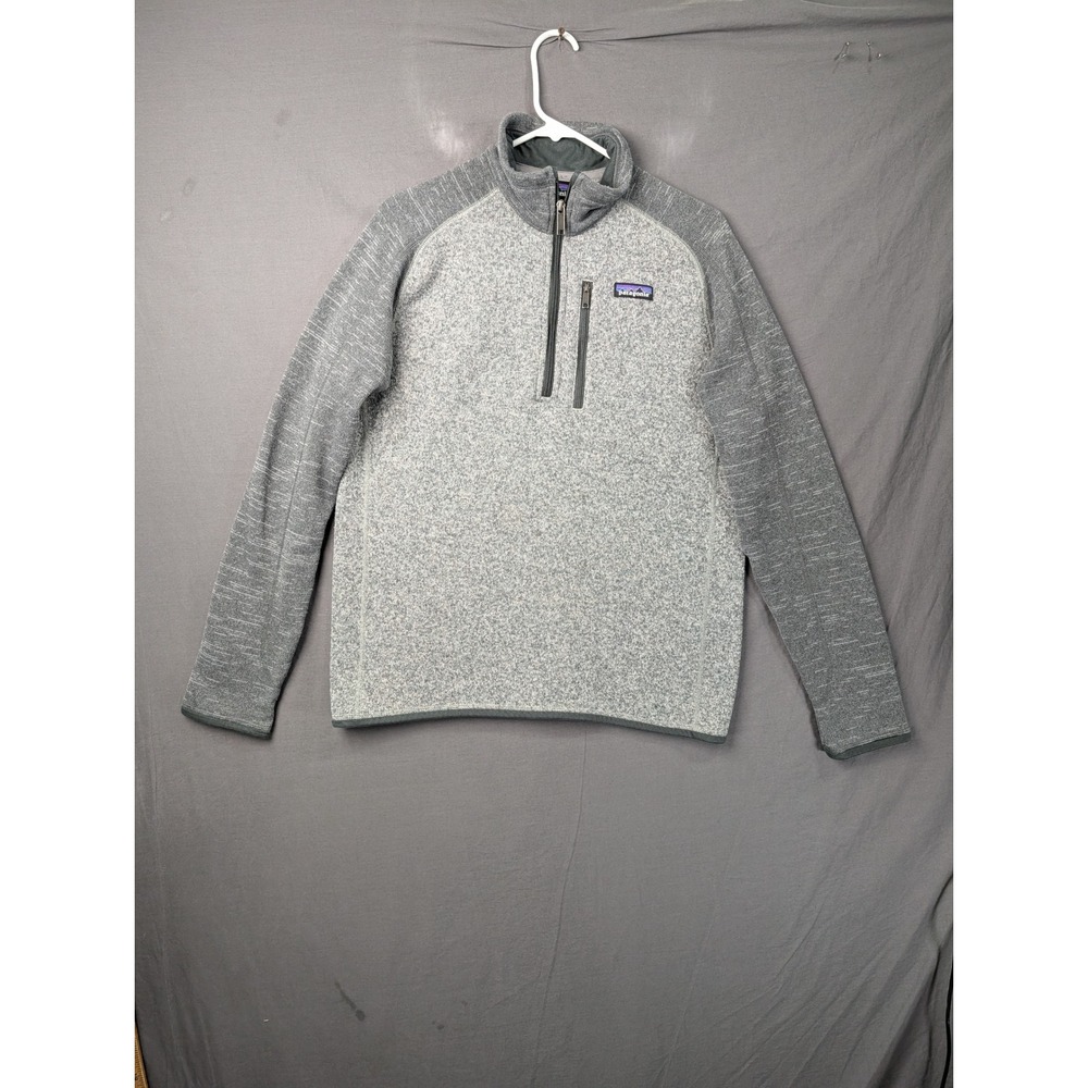 Patagonia Better Sweater 1/4 Zip Fleece Pullover Mens Medium Gray 25522